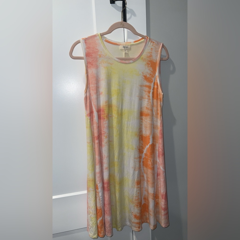 Style & Co. Multicolor Tie-Dye Dress